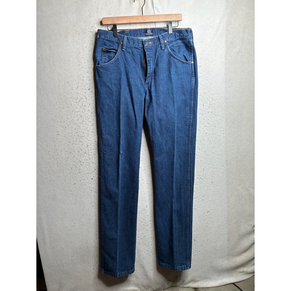 Wrangler 47MWZ Regular Fit Cowboy Cut Jeans Mens 33x36 Indigo Blue Denim